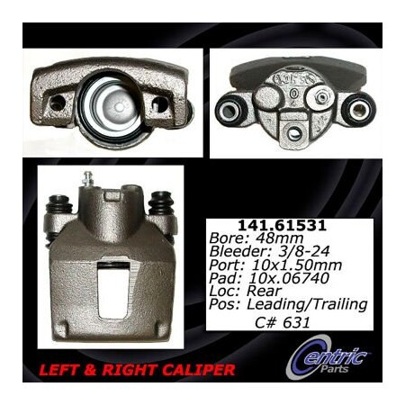 Centric Centric Semi-Loaded Brake Caliper, Centric Parts 141.61531 141.61531